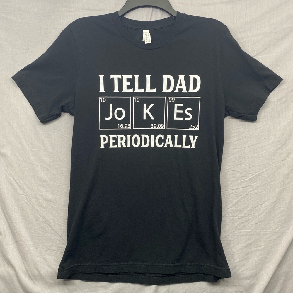 Canvas T-Shirt I Tell Dad Jokes Black Size | M‎